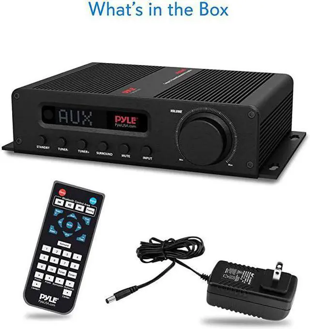 Alt view image 6 of 7 - Wireless Bluetooth Home Audio Amplifier 100W 5 Channel Home Theater Power Stereo Receiver Surround Sound w HDMI AUX FM Antenna Subwoofer Speaker Input 12V Adapter  PFA540BT