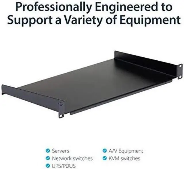Alt view image 3 of 7 - com 1U Fixed Server Rack Mount Shelf 10in Deep Steel Universal Cantilever Tray for 19quot AVNetwork Equipment Rack 44lbs CABSHELF1U10
