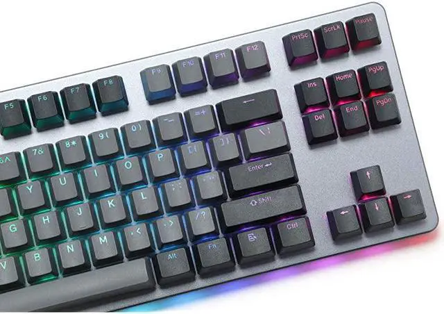 Alt view image 3 of 7 - CTRL Mechanical Keyboard Tenkeyless TKL 87 Key Gaming Keyboard HotSwap Switches Programmable Macros RGB LED Backlighting USBC Doubleshot PBT Aluminum Frame Halo Clear