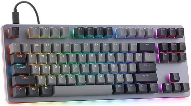 Main image of CTRL Mechanical Keyboard Tenkeyless TKL 87 Key Gaming Keyboard HotSwap Switches Programmable Macros RGB LED Backlighting USBC Doubleshot PBT Aluminum Frame Halo Clear