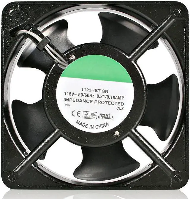 Alt view image 2 of 6 - com 120mm Axial Rack Muffin Fan for Server Cabinet 115V AC Cooling Low Noise Quiet PC Computer Case Fan ACFANKIT12Black