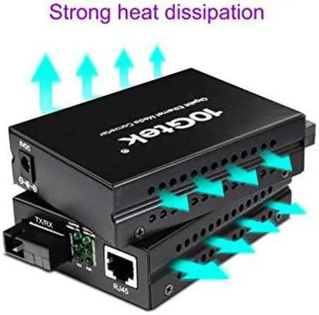Alt view image 5 of 7 - SC Single Mode Gigabit Ethernet Media Converter 101001000M RJ45 to 1000M Single SC fibe Auto Sensing Gigabit or Fast Ethernet Speed 20km 1242 Miles 13101550nm1Pair