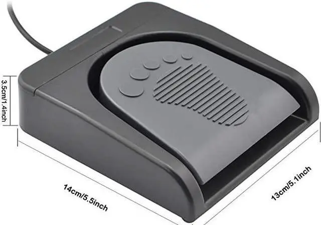 Alt view image 7 of 7 - Upgraded USB Single Foot Pedal Switch Control One Key Footswitch Program Customized Computer Keyboard Mouse Game Action HID Black