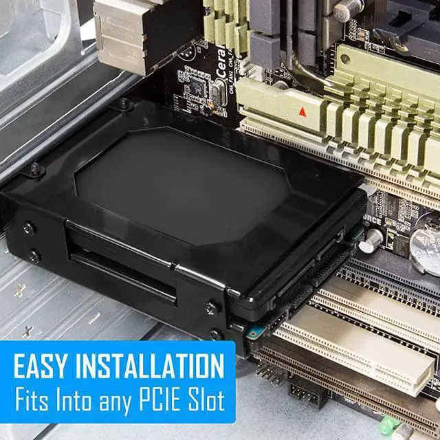 Alt view image 2 of 7 - SSD Mounting Bracket for PCI 2 x 25 Inch SSD to PCI Internal Hard Drive Mounting Kit Convert Any 2 x 25 SSD Into One PCI Slot Mounting Screws Included Quick amp Easy Installation