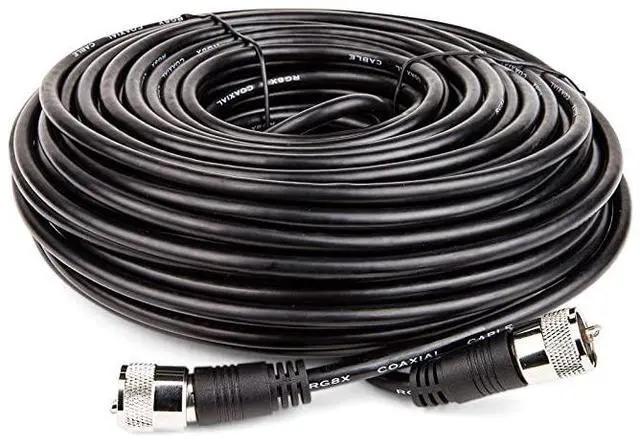 Alt view image 4 of 4 - Coax Cable Connector Coaxial Cable Connector Antenna Cable RG8X Coax Connector Coaxial Cable 50 Ft RG8X Coaxial Cable UHF Antenna Cable Male To Male Cable 152 M  205750