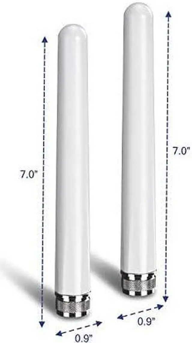 Alt view image 2 of 5 - 57 dBi Outdoor Dual Band Omni Antenna Kit TEWAO57 NType Male Connectors Supports 24 5 GHz OmniDirectional Antennas Use with 80211acngba Routers Access Points
