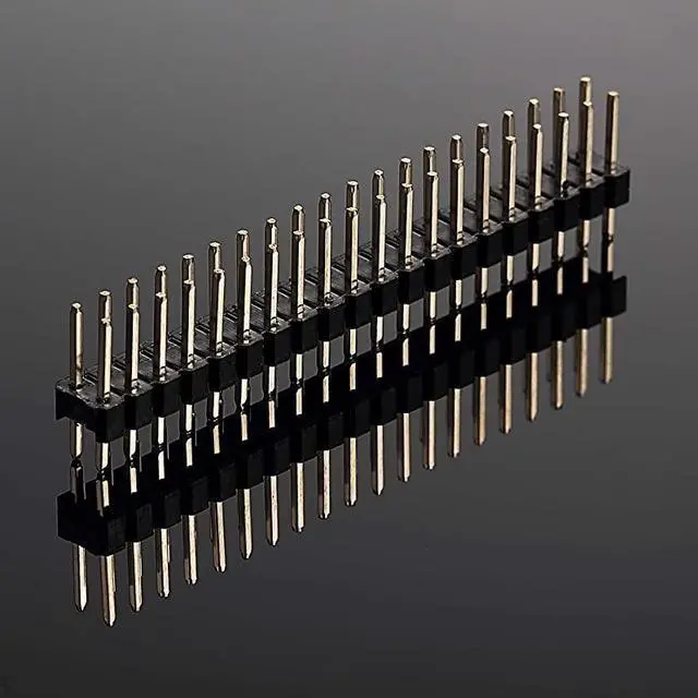 Alt view image 6 of 7 - BreakAway 01 Inch 2 x 20pin Strip Dual Male Header Double Row Straight Connector Pin Header Compatible with Raspberry Pi Zero GPIO Pack of 20