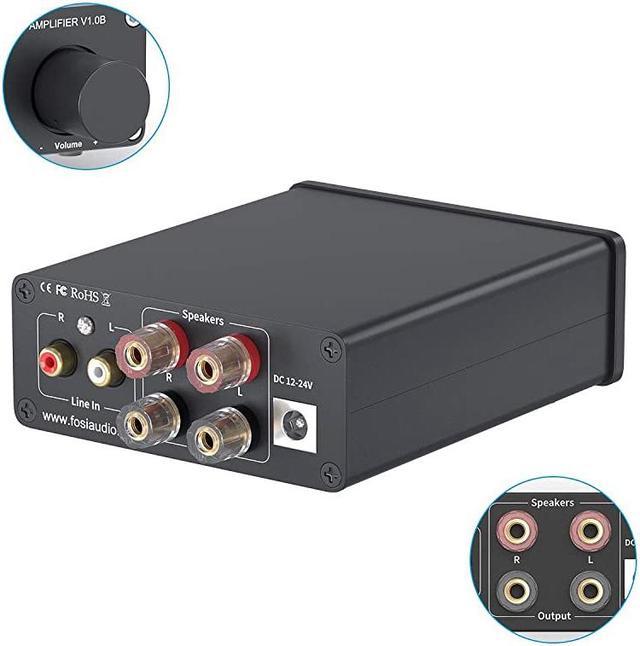 2 Channel Amplifier Stereo Audio Amp Mini HiFi Class D Integrated