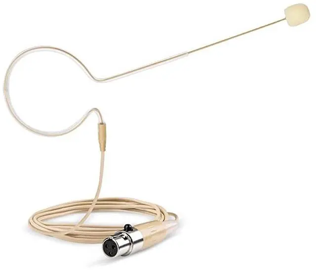 Main image of Pro Earset Microphone Headset Headworn Microphone Over Ear Condenser Mic for AKG Wireless System Bodypack Transmitter Ideal for Singing Presentation Churches Lectures Beige