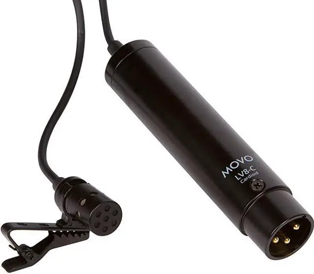 Main image of LV8C BroadcastQuality XLR Lavalier Cardioid Condenser Wired Microphone with 12mm Mic Capsule for Accurate Voice Recording Kit Includes Lapel Clip Case and Windscreen