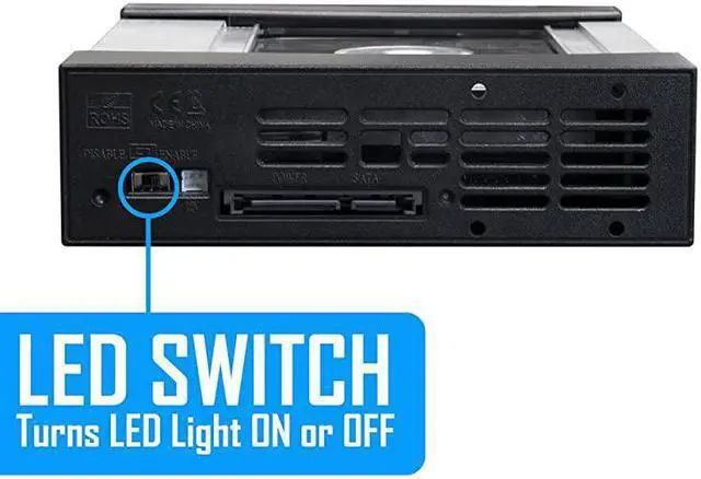 Alt view image 2 of 7 - SSHD Hard Drive Enclosure Internal Single Hot Swap Bay Mobile Rack for 35 Solid State Hybrid DriveHDD SATA Backplane Enclosure Support SATA IIIIII SAS III 6 GbpsOptimized for SSHD MKS135TL