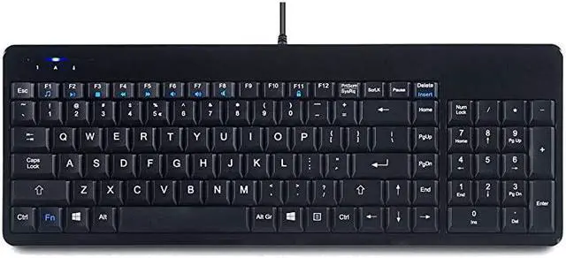 Main image of PERIBOARD220H US Wired Compact USB Keyboard with 2 Hubs Buildin Numeric Keypad Black US English Layout