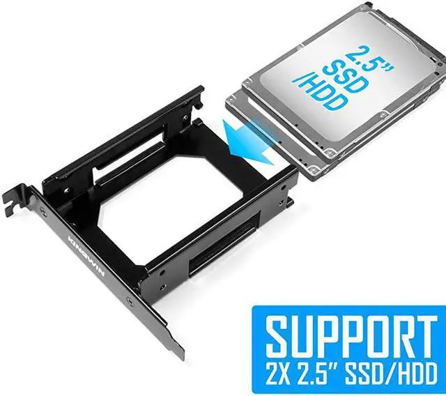 Alt view image 5 of 7 - SSD Mounting Bracket for PCI 2 x 25 Inch SSD to PCI Internal Hard Drive Mounting Kit Convert Any 2 x 25 SSD Into One PCI Slot Mounting Screws Included Quick amp Easy Installation