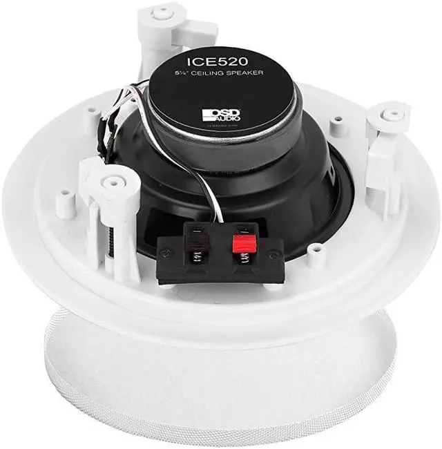 Alt view image 4 of 7 - 525 InCeiling Speaker Pair 100W Stereo System Pivoting Tweeter ICE520