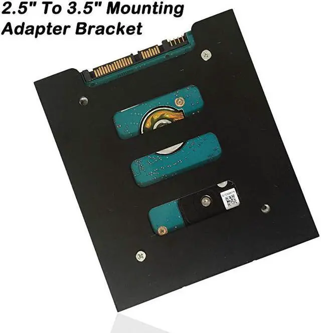 Alt view image 2 of 7 - 4 Pack SSD Mounting Bracket Kit 2.5" to 3.5" Drive Bay, Metal Mounting Bracket Adapter Hard Drive Holder with 10 Assorted Colors Reusable Cord Organizer