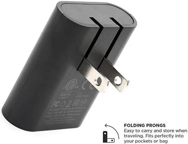 Alt view image 3 of 4 - AC Pro 34 Amp 2Port USB Wall or Travel Charger Flat Foldable Plug for iPhone 11 11 Pro 11 Pro Max Xs Xs Max XR X 8 Airpods iPad Samsung Galaxy Android More Black