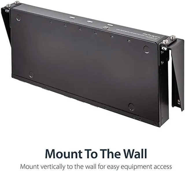 Alt view image 4 of 7 - com 1U Wall Mount Patch Panel Bracket 19 in Steel Vertical Mounting Bracket for Networking and Data Equipment RK119WALLVBlack