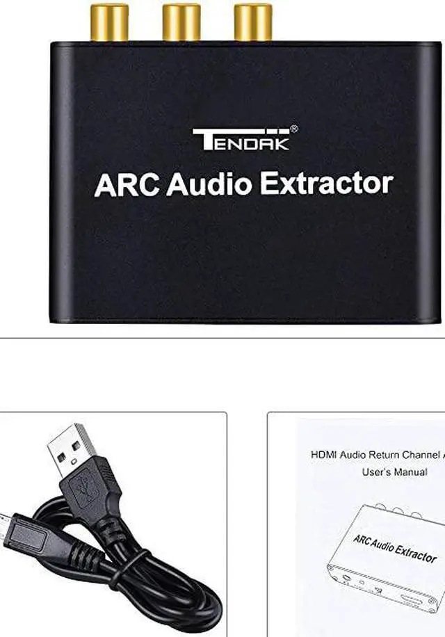 Alt view image 6 of 6 - HDMI ARC Adapter  ARC Audio Extractor with Digital Optical TOSLINK SPDIFCoaxial and Analog 35mm LR Stereo Audio Converter for HDTV Soundbar Speaker Amplifier