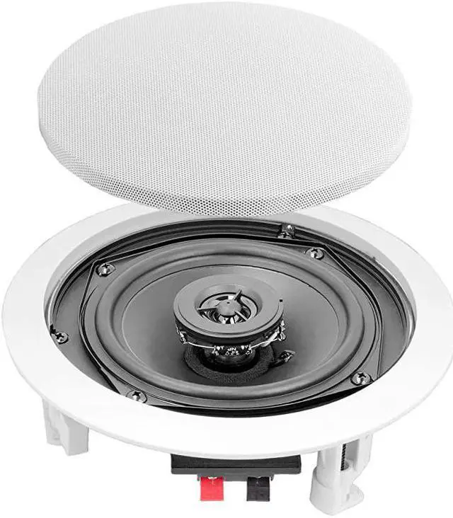 Alt view image 3 of 7 - 525 InCeiling Speaker Pair 100W Stereo System Pivoting Tweeter ICE520