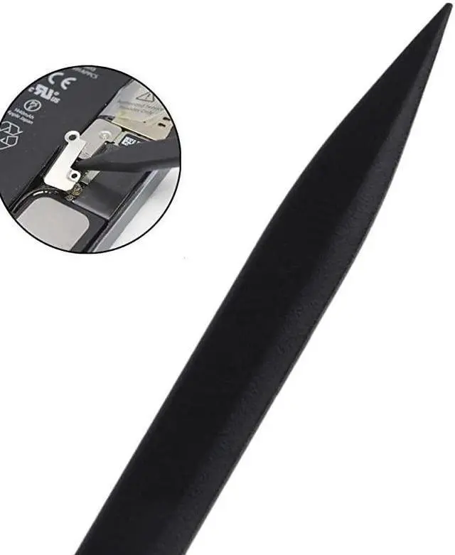 Alt view image 4 of 7 - 200 Pieces 4.72" Black Stick Non-Abrasive Nylon Plastic Spudger Security Pry Bar for iPhone iPad Mobile Phone Tablet Laptop LCD Screen Opening Repair Tool