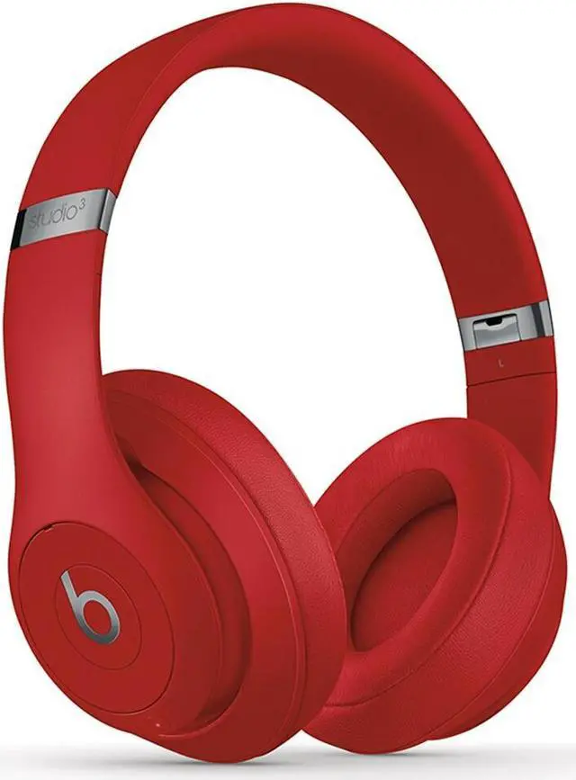 Alt view image 12 of 15 - Beats Studio3 Decade Collection Wireless Over-Ear Headphones - Defiant Black/Red