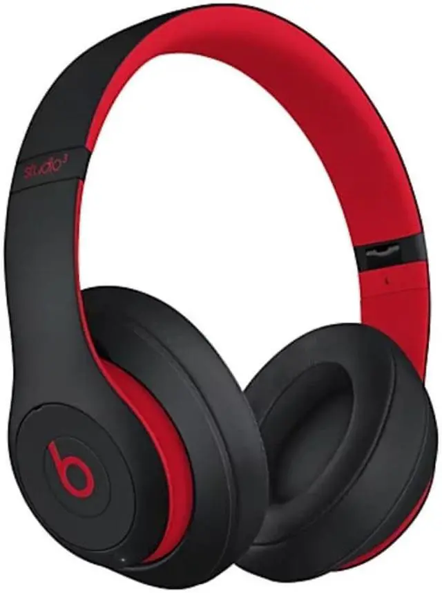 Alt view image 8 of 15 - Beats Studio3 Decade Collection Wireless Over-Ear Headphones - Defiant Black/Red