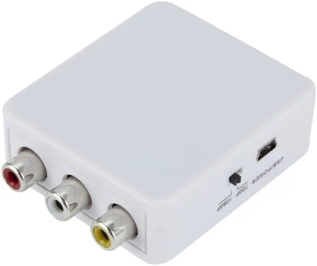 Alt view image 6 of 6 - RCA AV to HDMI Converter Adapter Composite AV2HDMI Converter 1080P HDTV DVD (White)