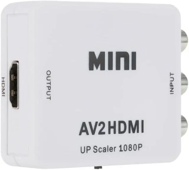 Alt view image 4 of 6 - RCA AV to HDMI Converter Adapter Composite AV2HDMI Converter 1080P HDTV DVD (White)