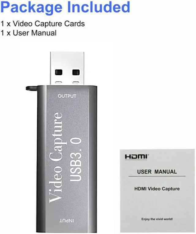 Alt view image 7 of 7 - HDMI To USB 3.0 Video Capture Card 1080P HD Recorder Game/Video Live Streaming For Windows, Android & MacOS Suitable For High-definition Acquisition, Teaching Records, Medical Imaging