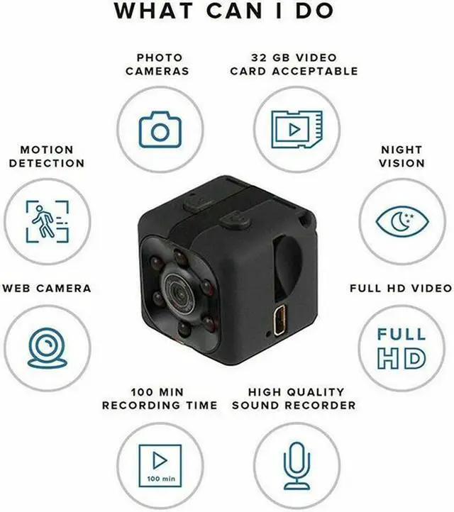 Alt view image 4 of 7 - Mini Spy Camera 720P Hidden Camera - Portable Small HD Nanny Cam with Night Vision and Motion Detection - Indoor Covert Security Camera for Home and Office - Hidden Spy Cam - Built-in Battery