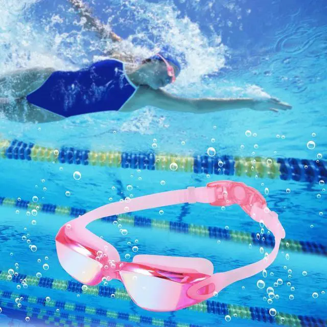 Alt view image 6 of 6 - Goggles for Men Women Teens, Anti-Fog UV-Protection Leak-Proof(Pink Mirrored Colorful)