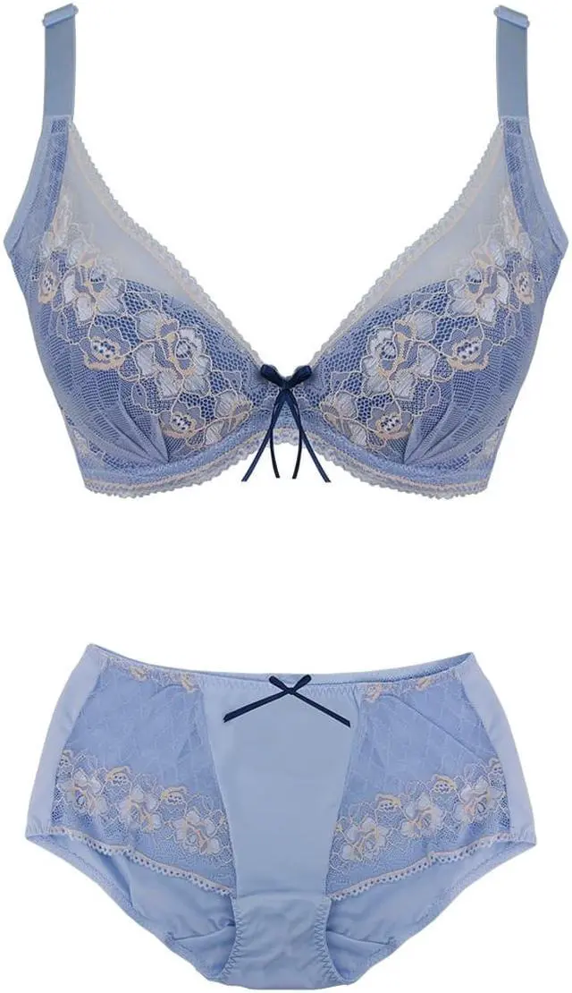 Main image of Sunna Character Underwire Bra Set/Push Up Bra Set/Shaper Bra Set/Lace Bra Set/T Shirt Bra Set/for Back and Side Support-8013-BL-40D_SET_8013U-BL-M