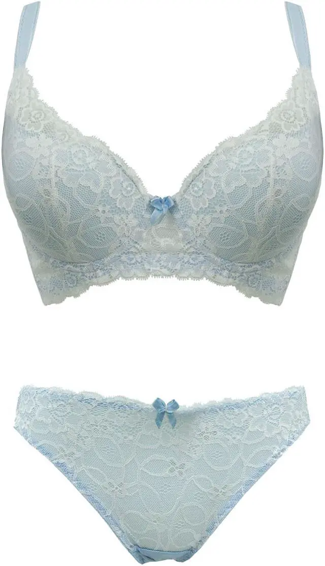 Main image of Sunna Character Underwire Bra/Push Up Bra/Shaper Bra/Lace Bra/T Shirt Bra/for Back and Side Support-5086-BL-32D_SET_5086U-BL-L