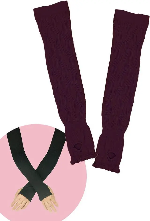 Main image of Sunna Character UPF50+ UV Arm Cover with Bamboo Charcoal-663-BUR