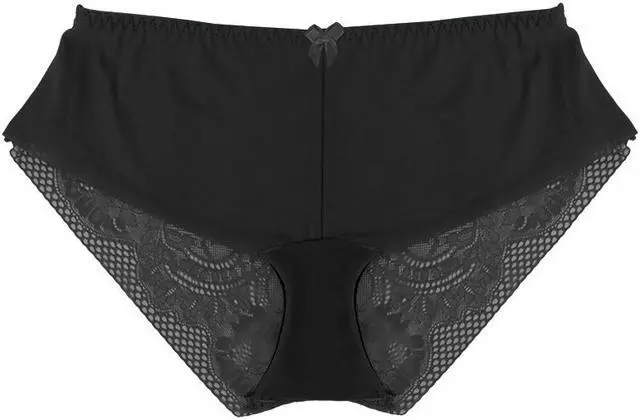 Main image of Sexy Temptation Panties with Bamboo Charcoal Fabric -5089U-BLK-L