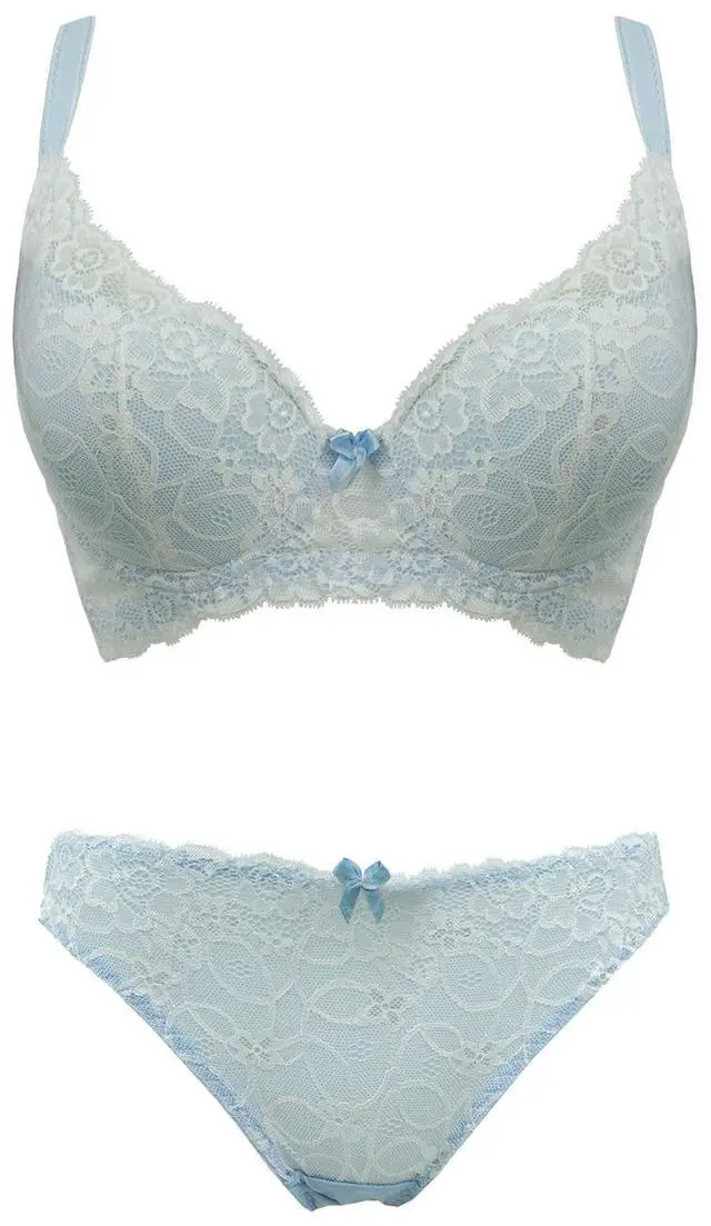 Main image of Sunna Character Underwire Bra/Push Up Bra/Shaper Bra/Lace Bra/T Shirt Bra/for Back and Side Support-5086-BL-38D_SET_5086U-BL-L