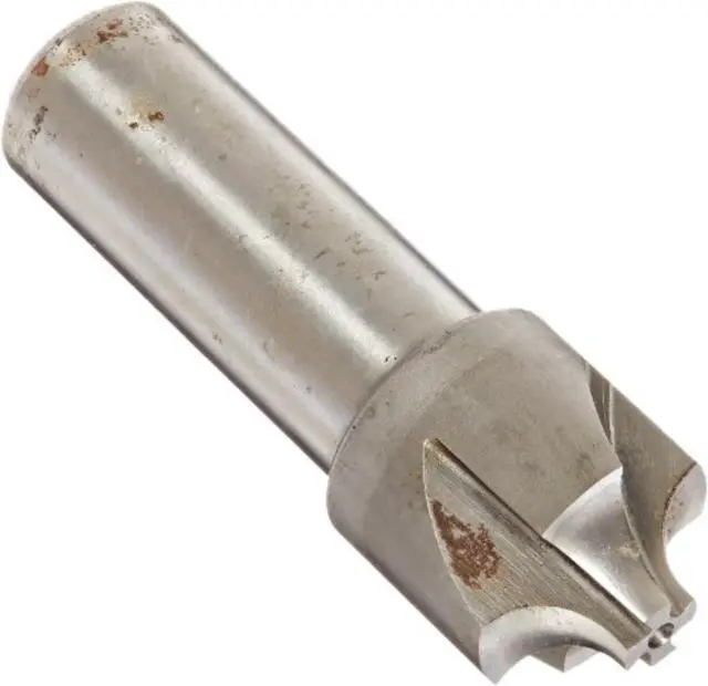 Alt view image 3 of 4 - Drill America DWCC Series High-Speed Steel End Mill, Polished Finish, Corner Rounding, 3/4" Cutting Length, 1/2" Cutting Diameter, 3-7/8" Length, 1-1/2" Shank (Pack of 1)