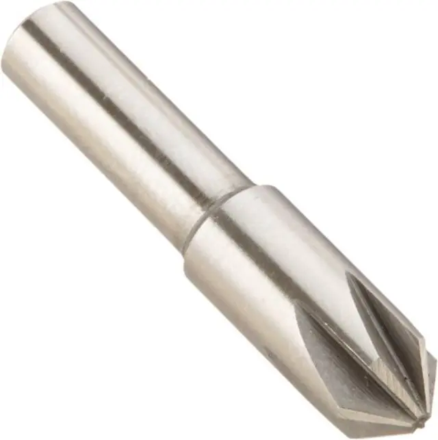 Alt view image 5 of 6 - Drill America DEWCHAT Series High-Speed Steel Chatterless Countersink, 6 Flute, 1/2" Shank Diameter, 1" Size, 100 Degrees Angle (Pack of 1)