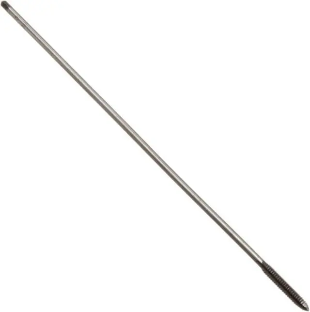 Alt view image 2 of 4 - Drill America DWTET Series Qualtech High-Speed Steel Extension Pulley Tap, Uncoated (Bright) Finish, Round with Square End Shank, Plug Chamfer, #6-32 UNC, 6" Length (Pack of 1)