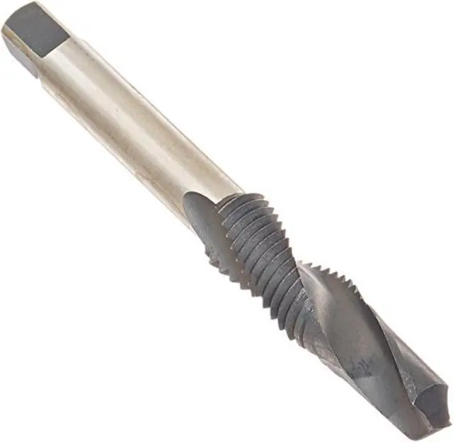 Alt view image 2 of 9 - Drill America DWT3/8-16DRAP Dwt Series High-Speed Steel Combined Drill and Tap, Black Oxide Finish, Round Shank, Spiral Flute, 3/8"-16 Size