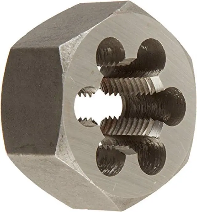 Main image of Drill America m18 X 1.25 Carbon Steel Hex Die, DWTSMH18X1.25