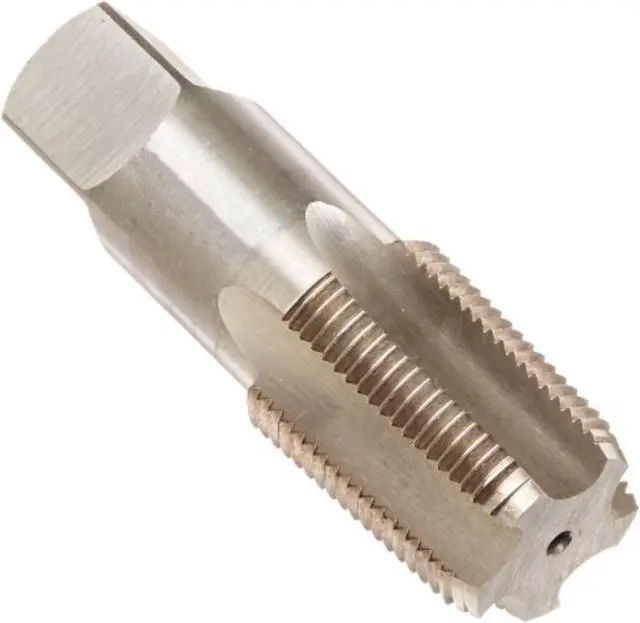 Alt view image 6 of 9 - Drill America T/A Series High-Speed Steel Pipe Tap, Uncoated (Bright) Finish, Round with Square End Shank, 1-1/4"-11-1/2 NPT (Pack of 1)
