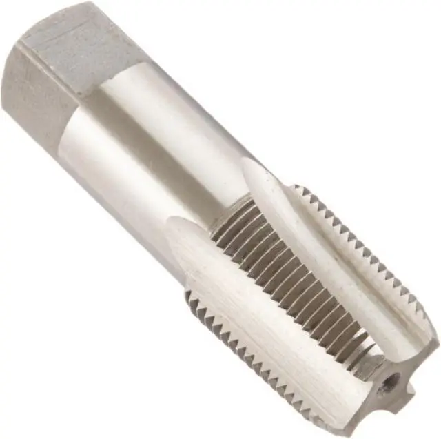 Alt view image 4 of 6 - Drill America DWTPT Series Qualtech Carbon Steel Pipe Tap, Uncoated (Bright) Finish, Round with Square End Shank, 1-1/2"-11-1/2 NPT (Pack of 1)