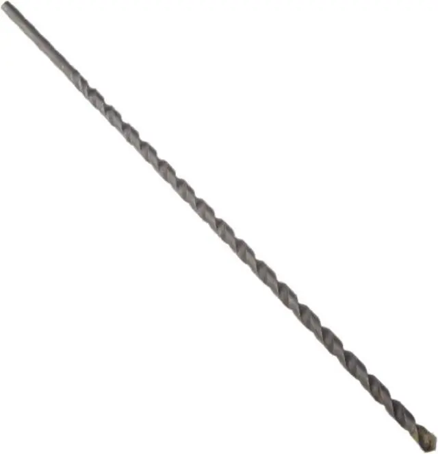 Alt view image 7 of 8 - Drill America DAM Series Carbide-Tipped Masonry Drill Bit, Black Oxide Finish, 3/8" Round Shank, Spiral Flute, 118 Degrees Conventional Point, 1/2" Size, 18" Length (Pack of 1)