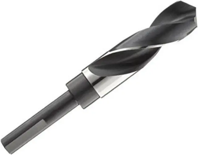 Alt view image 5 of 8 - Drill America D/A3F Series High-Speed Steel Reduced-Shank Drill Bit, Black Oxide Finish, Round with 3-Flats Shank, Spiral Flute, 118 Degrees Conventional Point, 33/64" Size (Pack of 1)