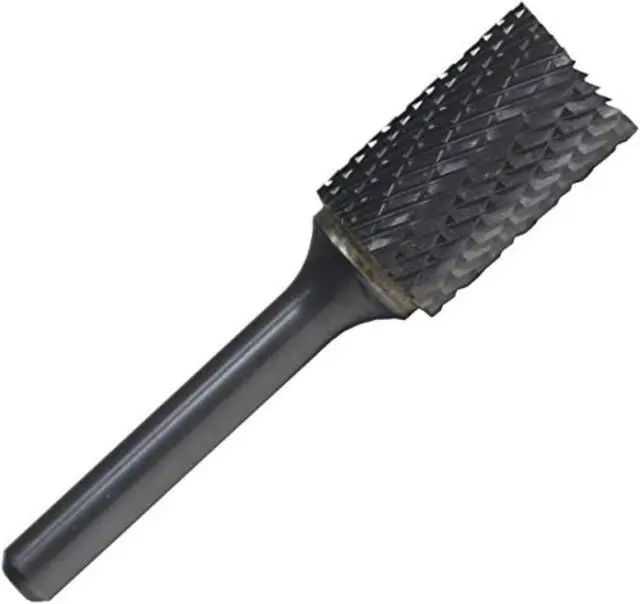 Alt view image 8 of 9 - Drill America DUL Series Solid Carbide Bur, Double Cut, SB2 Cylindrical - End Cut, 1/4" Shank, 5/16" Head Diameter, 3/4" Cutting Length (Pack of 1)