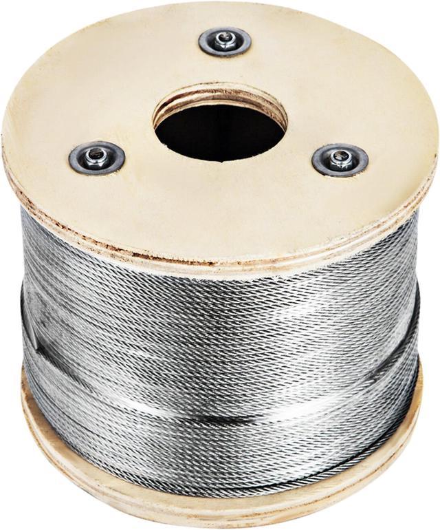 VEVOR Cable Railing Type 316 Stainless Steel Wire Rope Cable, 1/8,7x7, 500  Ft Reel 