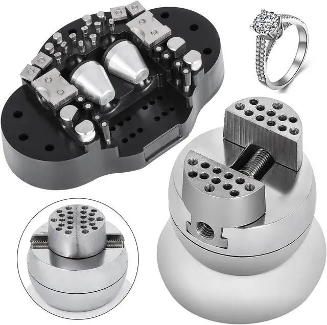 Main image of VEVOR Ball Vise Engraving 3" With 30pcs Attachment Jewelry Setting Tool Stone Setting