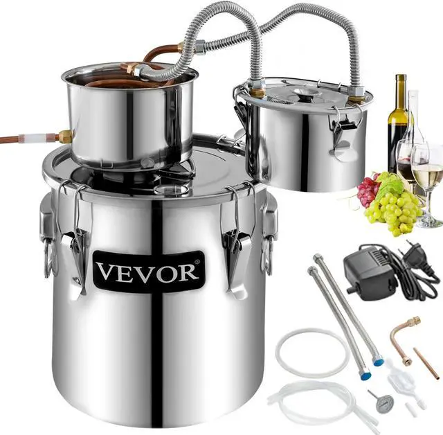 Main image of VEVOR 8Gal Home Use Moonshine Still Brewing Stainless Steel Water Wine Alcohol Double Keg
