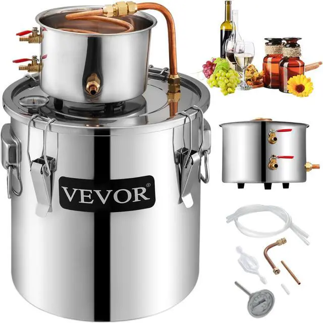 Main image of VEVOR 9.6gal 38l Home Diy Wine Water Distiller Moonshine Still Boiler Kit 2pot